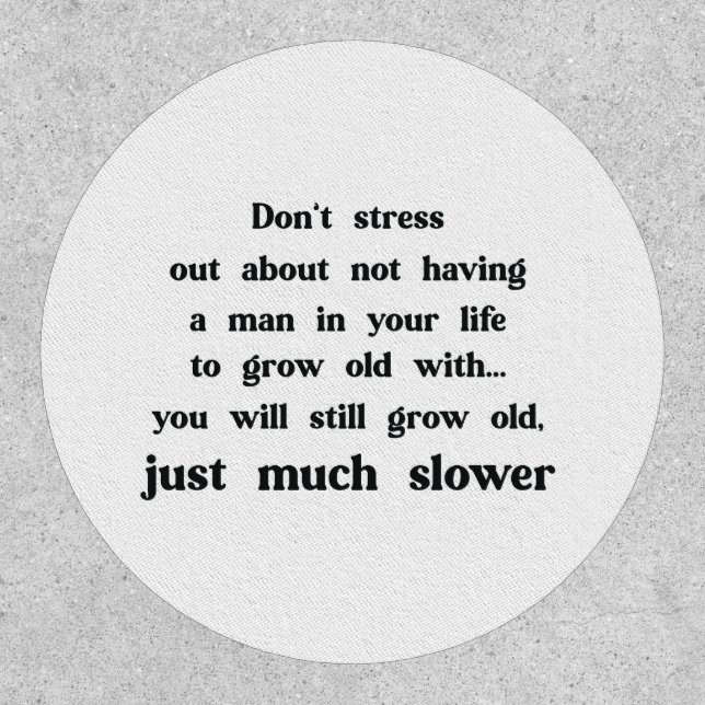 Funny text about women and men. patch (Front)