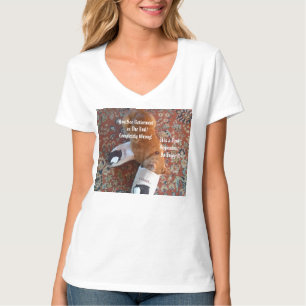 funny text , cat photo, ginger cat slippers, gift  T-Shirt