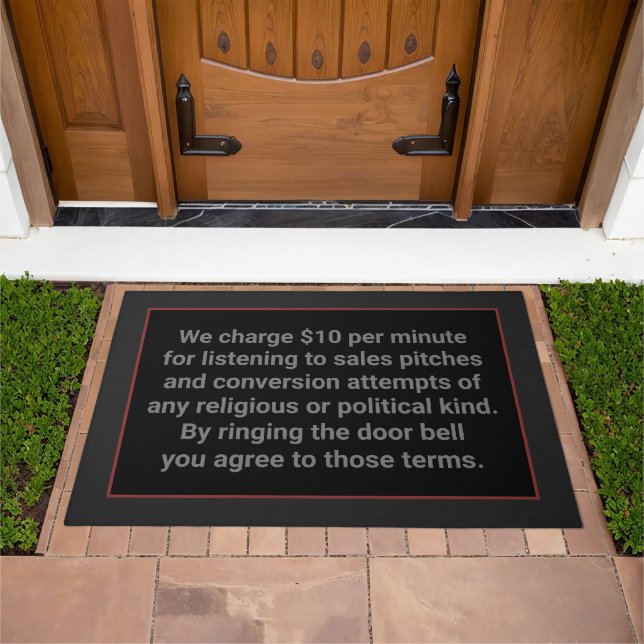 Funny Text (customizable) Doormat (Outdoor)