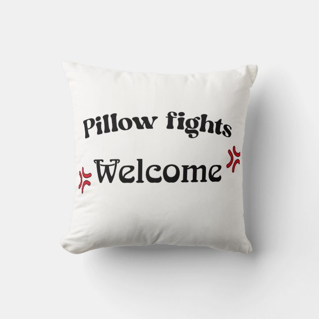 Funny text designs throw pillow (Front)