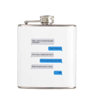 Funny text message flask