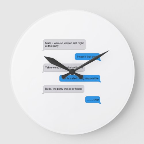 Funny text message large clock