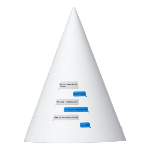 Funny text message party hat