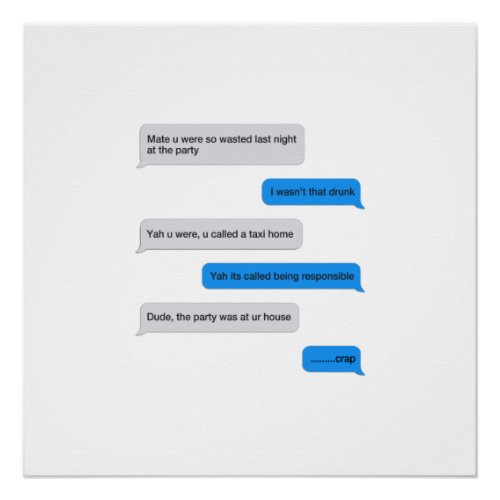 Funny text message poster