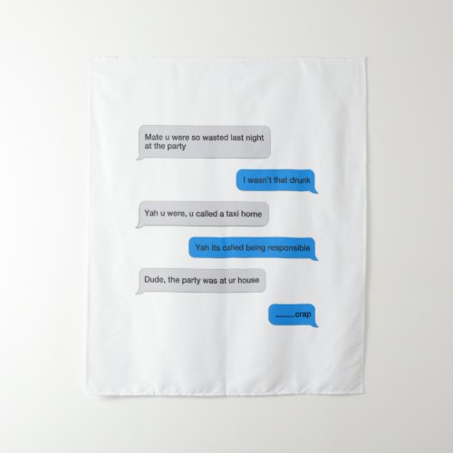 Funny text message tapestry