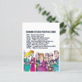 Funny Texting for Seniors  Postcard (Standing Front)