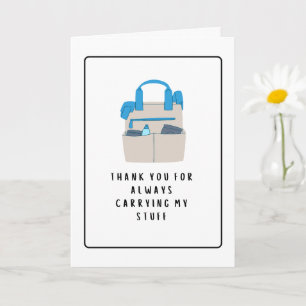 Funny Thank You Card - Diaper Bag Mom Dad Apprecia