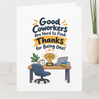 Funny Thank You Card for Coworker