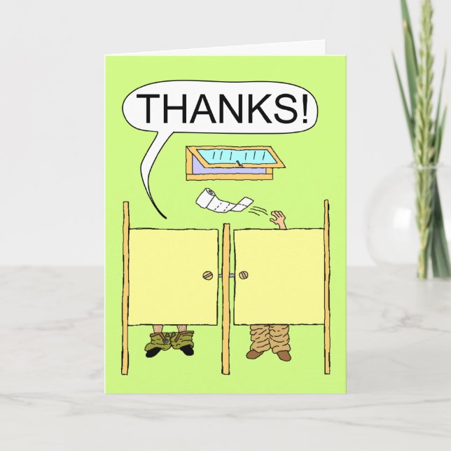 Funny Thank You Card: Toilet Paper (Front)
