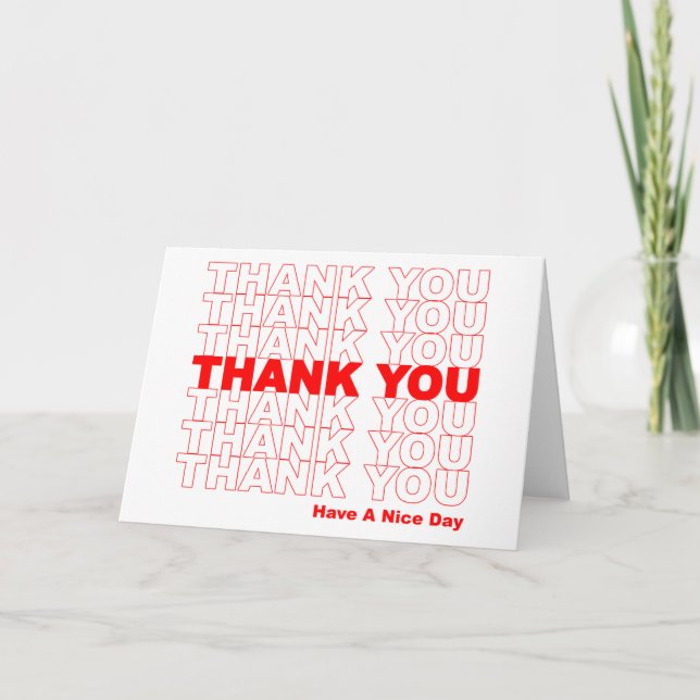 Funny Thank You Design Card (Front)