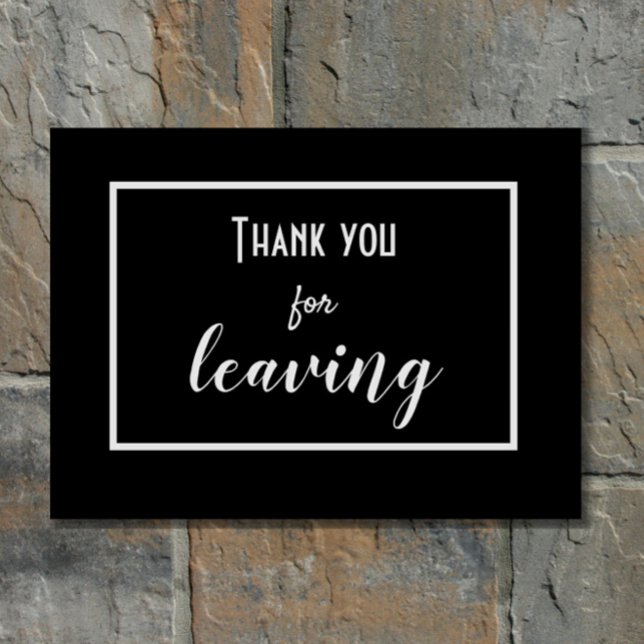 Funny "Thank You For Leaving" Introvert Antisocial Doormat (A funny doormat for introverts and the antisocial!)