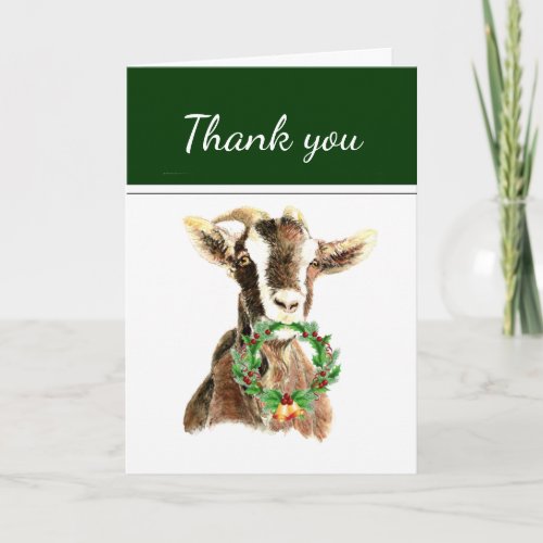 Funny Thank You Old Goat  Animal Humor  Holiday Card