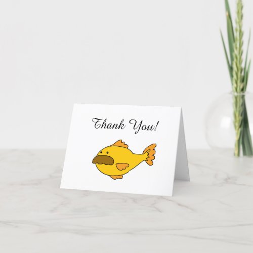 Funny Thank You Ted Goldfish  Thank You Card