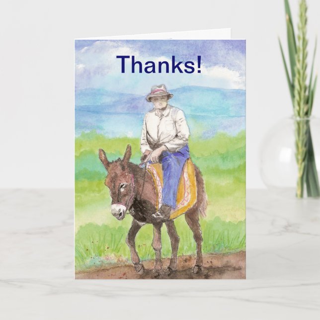 Funny Thanks I Owe You Thank You Card (Front)