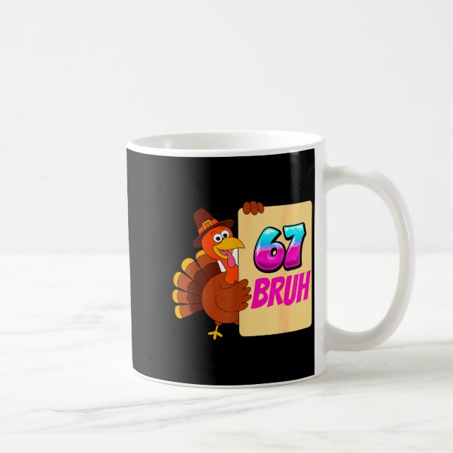 Funny Thanksgiving 67 Baseball Drip Gobble Turkey  Coffee Mug (Right)