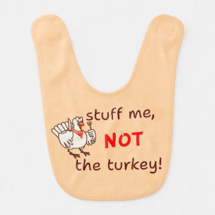 Funny Thanksgiving Baby Bib, Cute Fall Holiday Bib