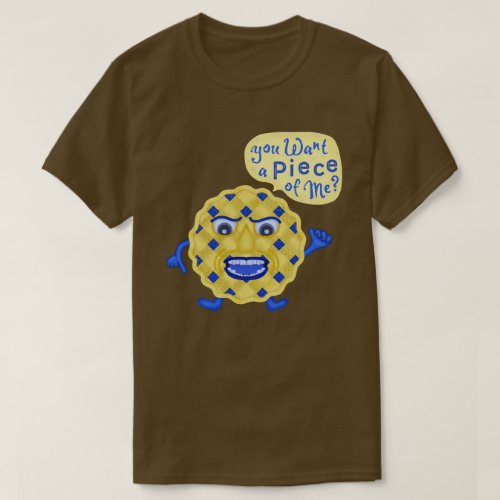 Funny Thanksgiving Blueberry Pie Piece of Me Pun T_Shirt