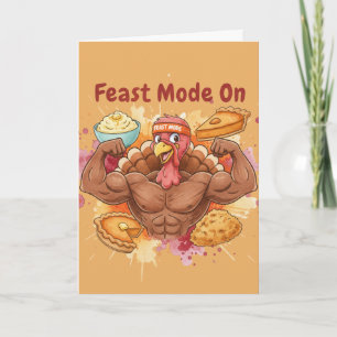 Funny Thanksgiving Card – Feast Mode On