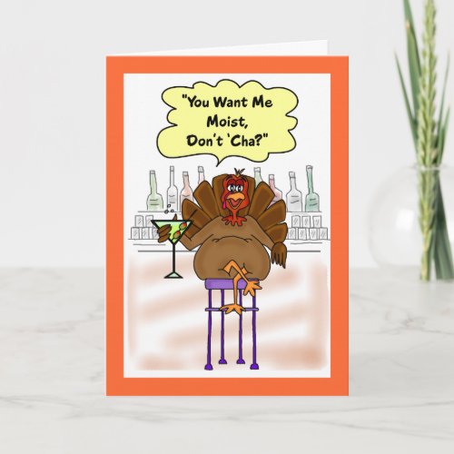 Funny Thanksgiving Card  Moist Turkey Holiday Card