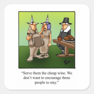 Funny Thanksgiving " Cheap Wine" Stickers