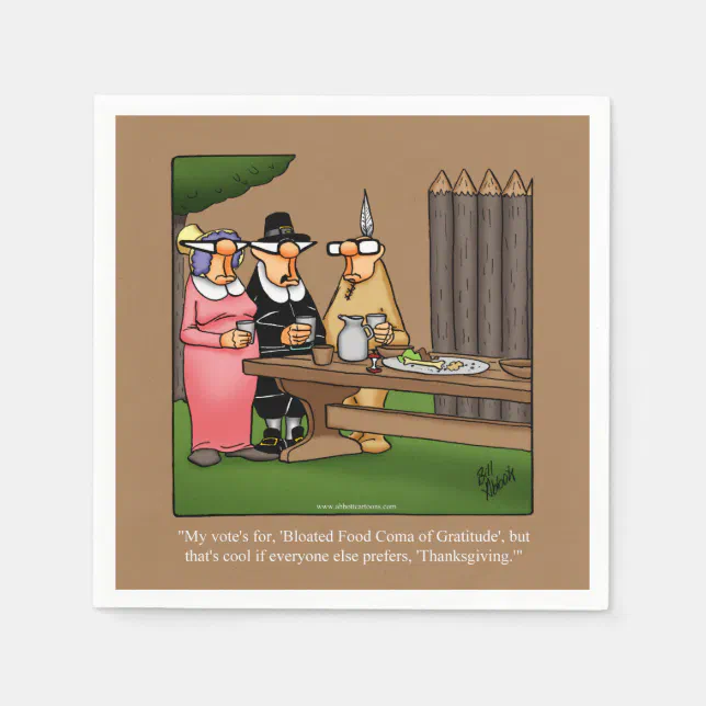 Funny Thanksgiving Cocktail Party Napkins Zazzle