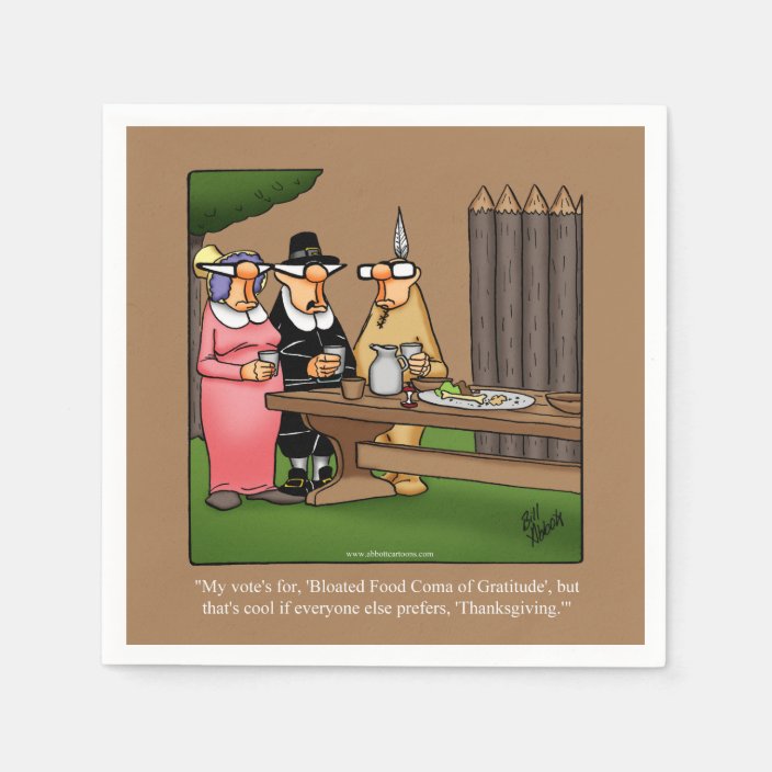 Funny Thanksgiving Cocktail Party Napkins | Zazzle.com