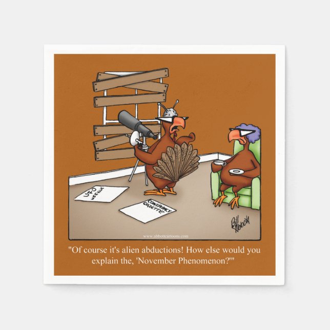 Funny Thanksgiving Cocktail Party Napkins (Front)