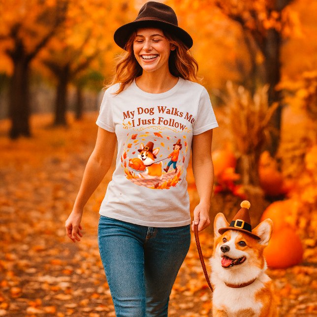 Funny Thanksgiving Corgi Dog Quote Pet Lovers T-Shirt (Creator Uploaded)