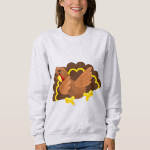 funny thanksgiving dabbing turkey sweatshirt