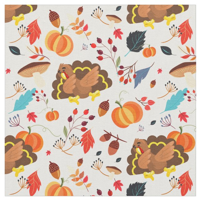 funny thanksgiving dabbing turkeys fabric (Close Up)