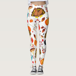 funny thanksgiving dabbing turkeys leggings