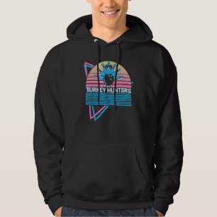Funny Thanksgiving Day Turkey Retro Turkey Hunters Hoodie