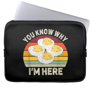 Funny Thanksgiving Deviled Eggs You Know Why I'm H Laptop Sleeve