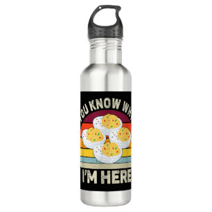 Funny Thanksgiving Deviled Eggs You Know Why I'm H Stainless Steel Water Bottle