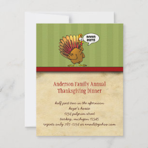 Funny Thanksgiving Dinner Invitation