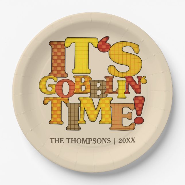 Funny Thanksgiving Dinner Paper Plates (Front)