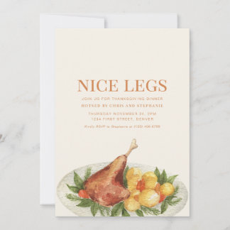Funny Thanksgiving Dinner Party Invitation