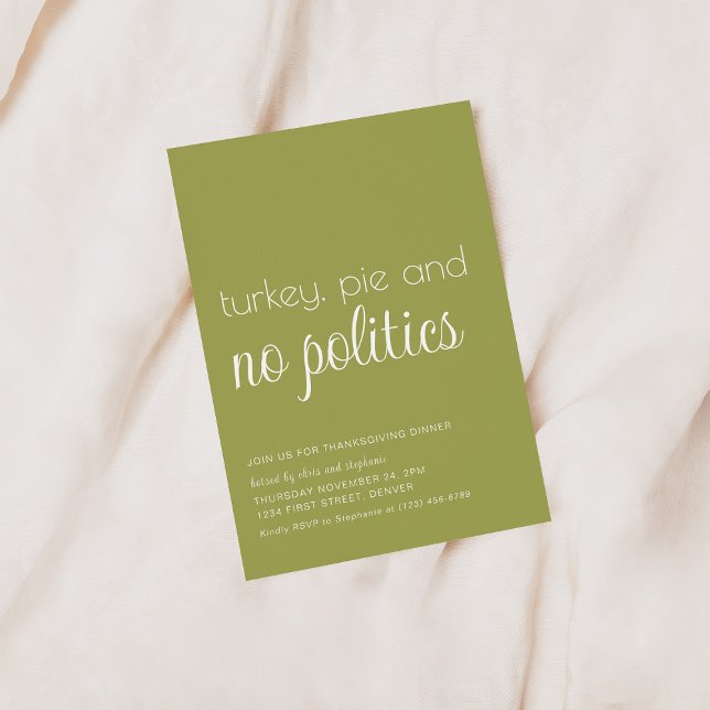 Funny Thanksgiving Dinner Party Invitation Sage (Creator Uploaded)