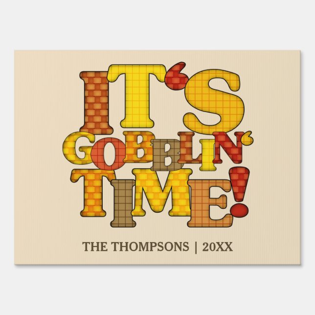 Funny Thanksgiving Dinner Sign (Front)