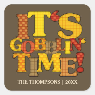 Funny Thanksgiving Dinner Square Sticker