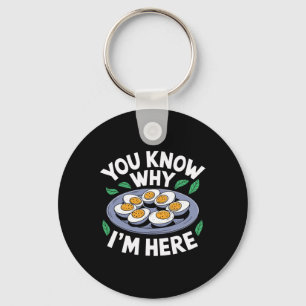 Funny Thanksgiving Dinner You Know Why I'm Here Re Keychain