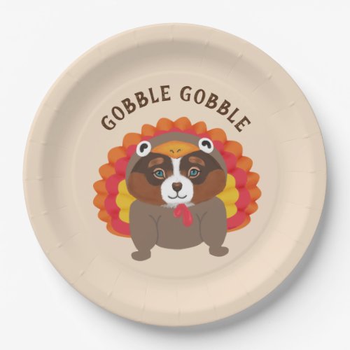 Funny Thanksgiving Dog Party Plates
