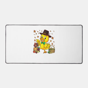 Funny Thanksgiving Duck Turkey Boys Girls Desk Mat