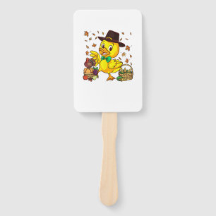 Funny Thanksgiving Duck Turkey Boys Girls Hand Fan