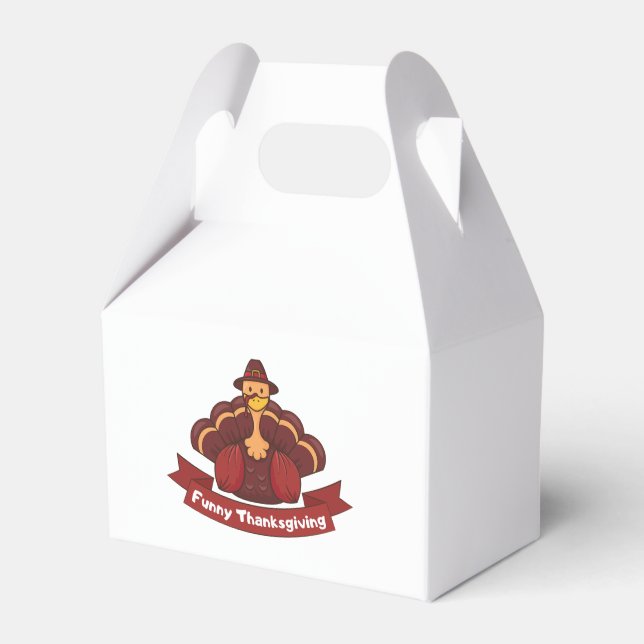 Funny Thanksgiving Favor Boxes (Front Side)