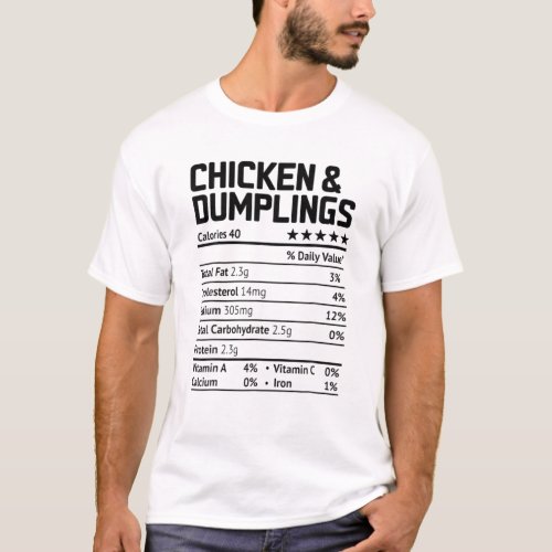 Funny Thanksgiving Food _ Chicken And Dumplings Nu T_Shirt