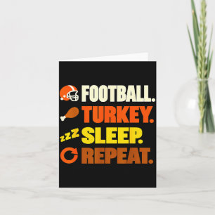 Funny thanksgiving football boys thanksgiving card