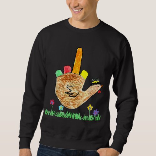 Funny Thanksgiving Friendsgiving Pilgrim Turkey Ha Sweatshirt