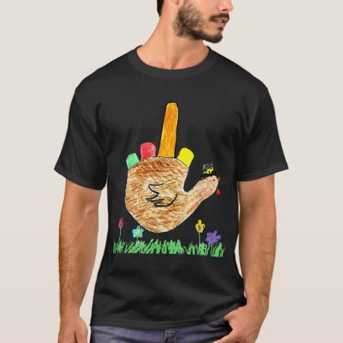 Funny Thanksgiving Friendsgiving Pilgrim Turkey Ha T_Shirt