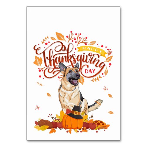 Funny Thanksgiving Gifts  German Shepherd Dog Table Number